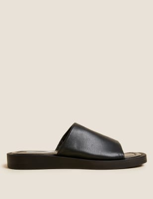 Leather Flat Mules