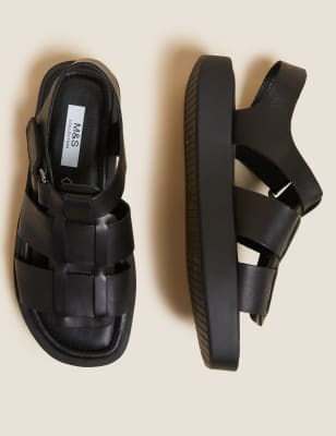 

M&S Collection Sandalias planas de piel con tirasWomens - Black, Black