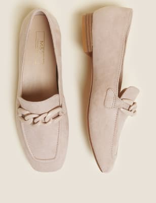 

Womens M&S Collection Slipper mit eckiger Spitze und Kettendetail - Dark Almond, Dark Almond