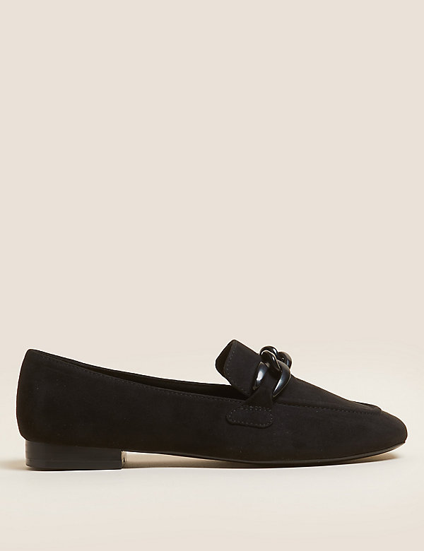 Chain Detail Square Toe Loafers - AU