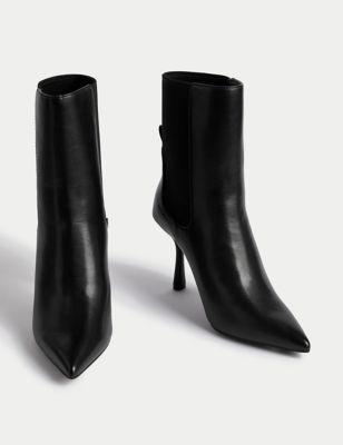 Stiletto Heel Pointed Ankle Boots