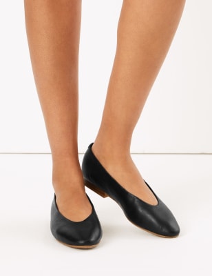 High vamp best sale ballet flats