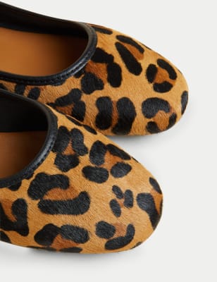 Leopard print 2024 flat shoes