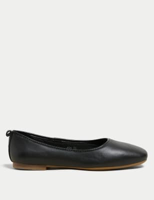 Leather ballet flats