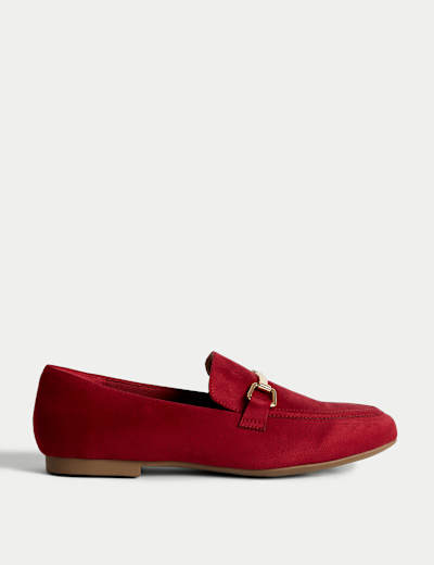 Trim Detail Slip On Flat Loafers