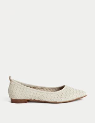 

Womens M&S Collection Flache Lederballerinas - Light Stone, Light Stone