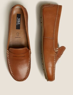

M&S Collection Mocasines planos de pielWomens - Tan, Tan