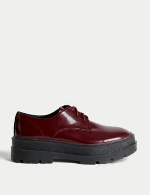 Chunky Lace-Up Flatform Brogues - DE