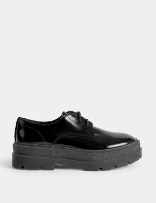 

Womens M&S Collection Chunky Lace-Up Flatform Brogues - Black, Black