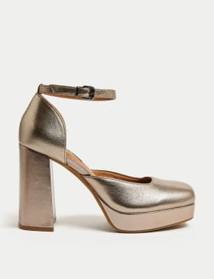 Platform block clearance heel shoes