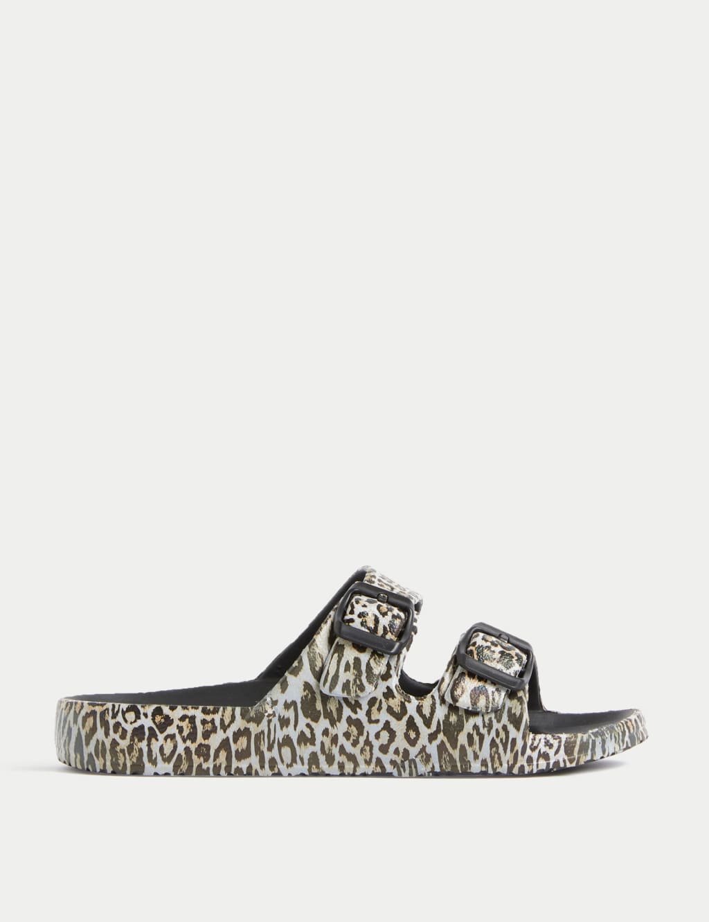 Buckle Footbed Sliders image 1