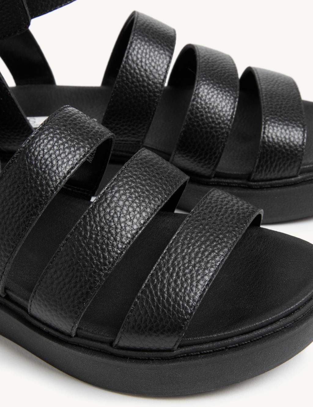 Leather Ankle Strap Flat Sandals image 3