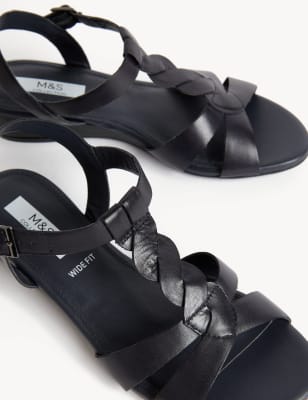 Marks and spencer hot sale black wedge sandals