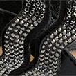 Sparkle Flat Sandals - black