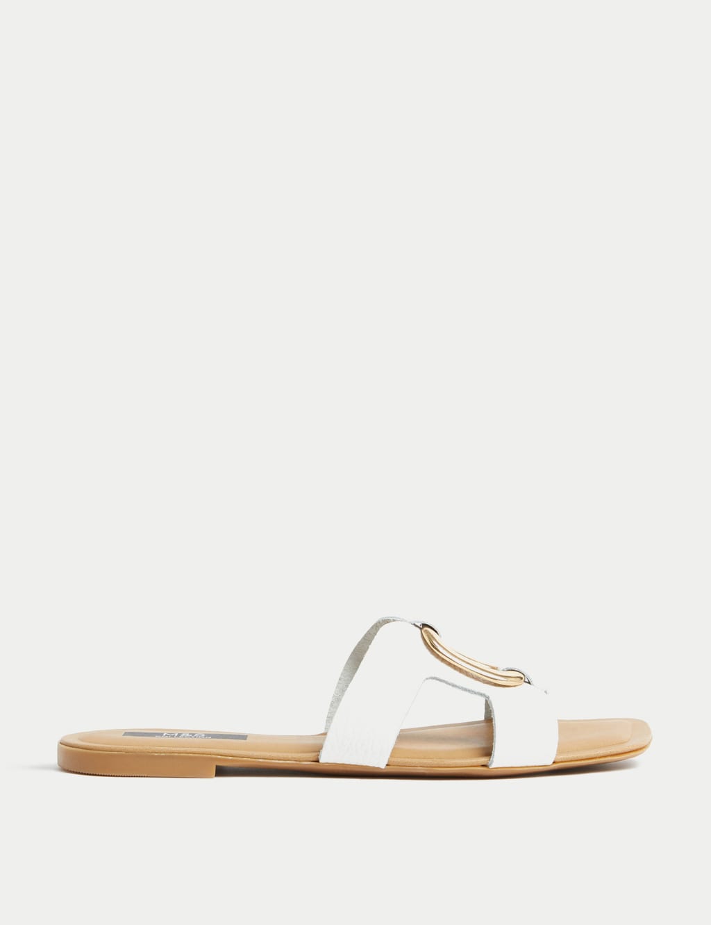 Ring Detail Flat Square Toe Sliders image 1