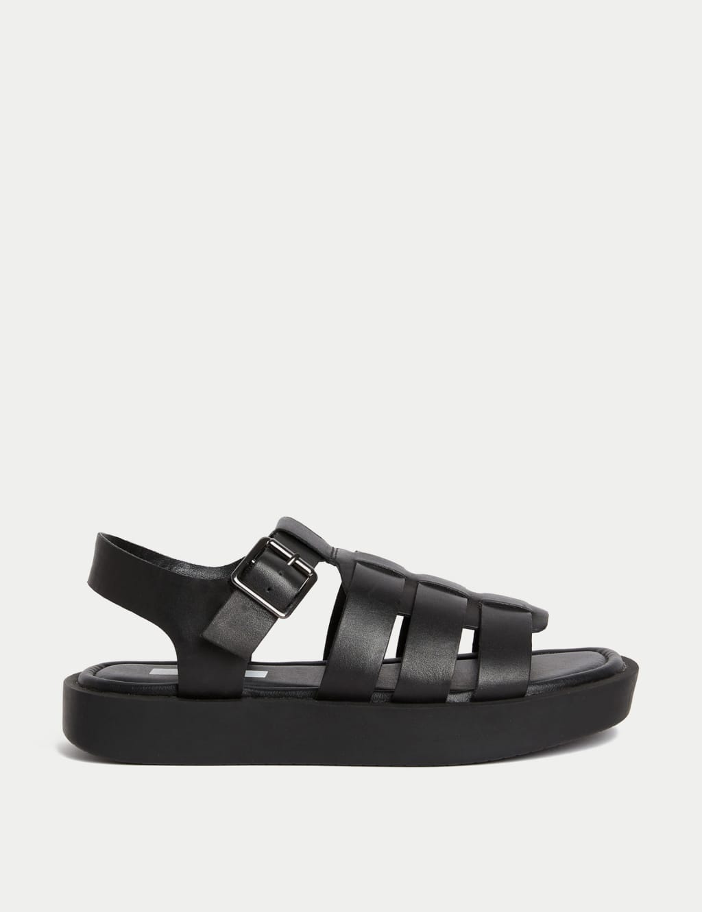 Leather Flatform Sandals Mid image 1