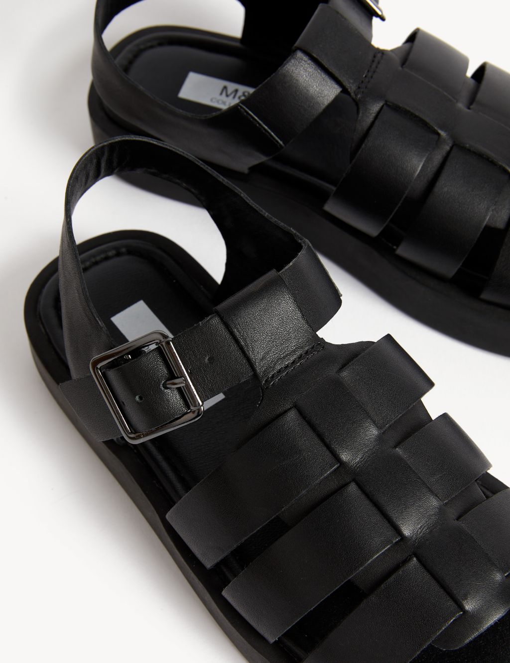 Leather Flatform Sandals Mid image 2