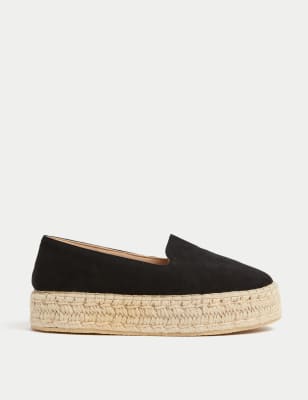 Suède espadrilles met dikke zool M&S