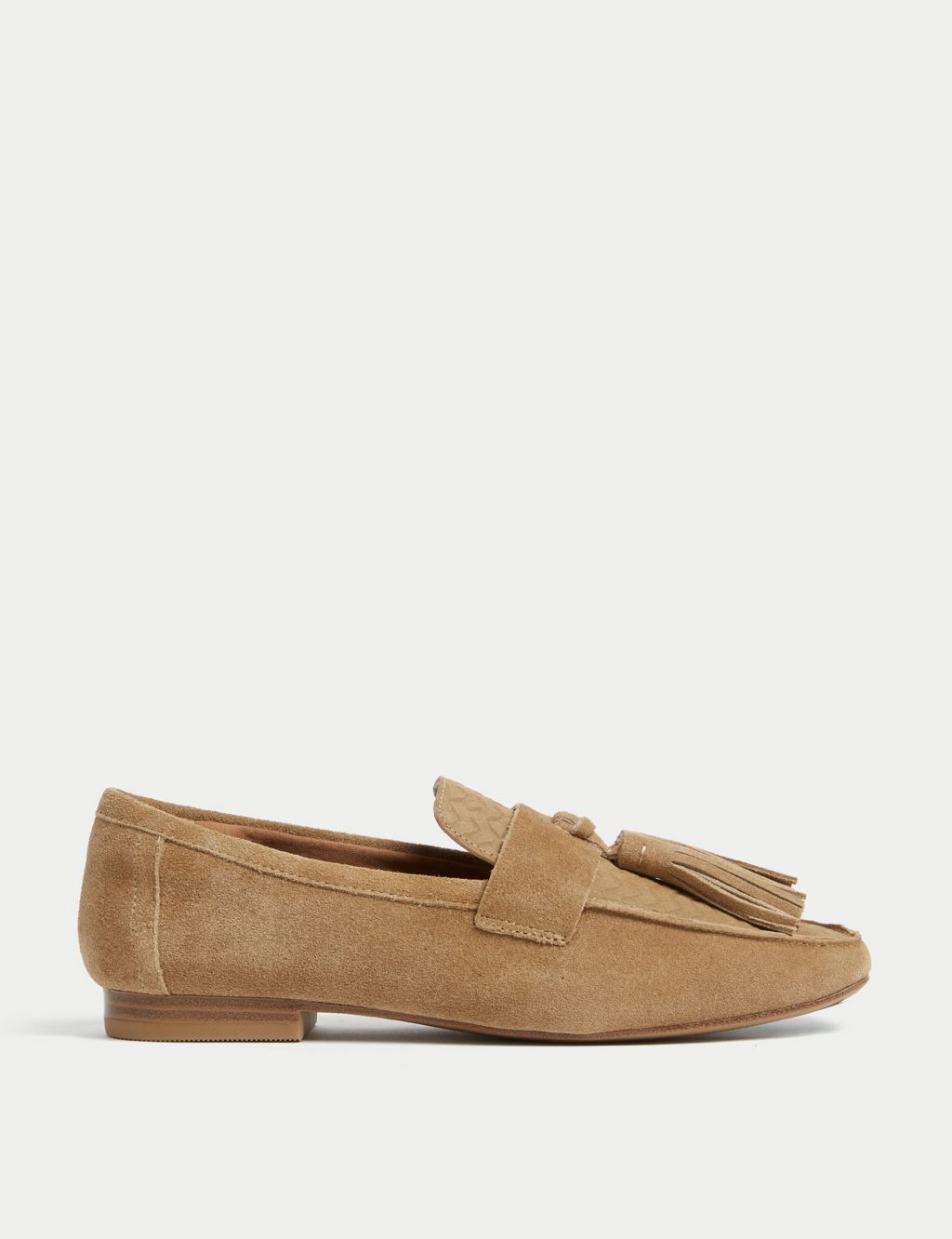 Suede Tassel Flat Loafers image 1
