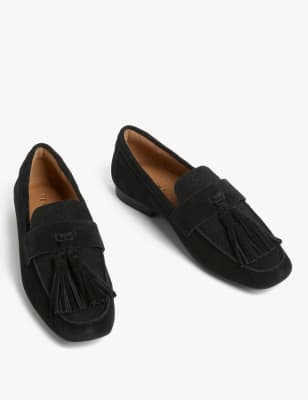 suede tassel loafers womens