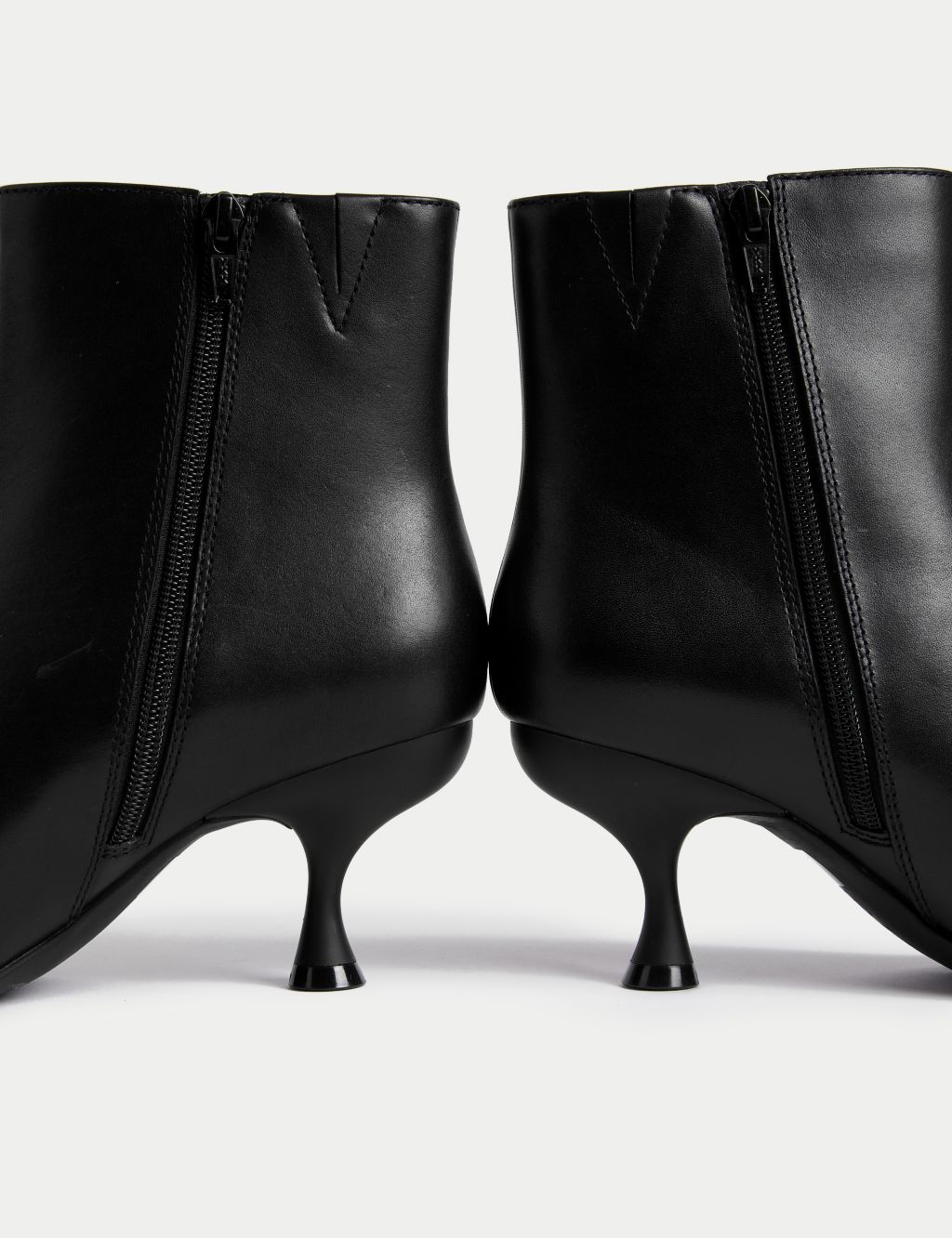 Wide Fit Leather Kitten Heel Ankle Boots image 3