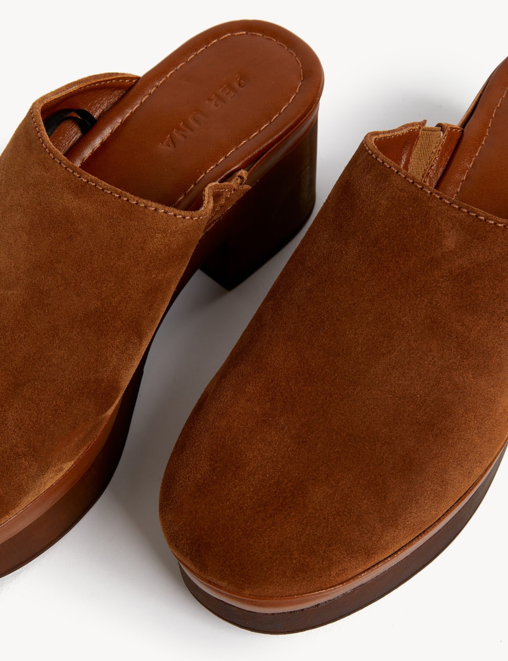 Suede Block Heel Clogs image 2