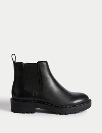 Wide Fit Leather Chelsea Boots