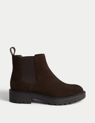 Wide Fit Suede Chelsea Boots