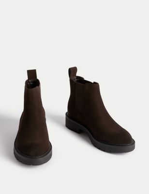 Wide Fit Suede Chelsea Boots