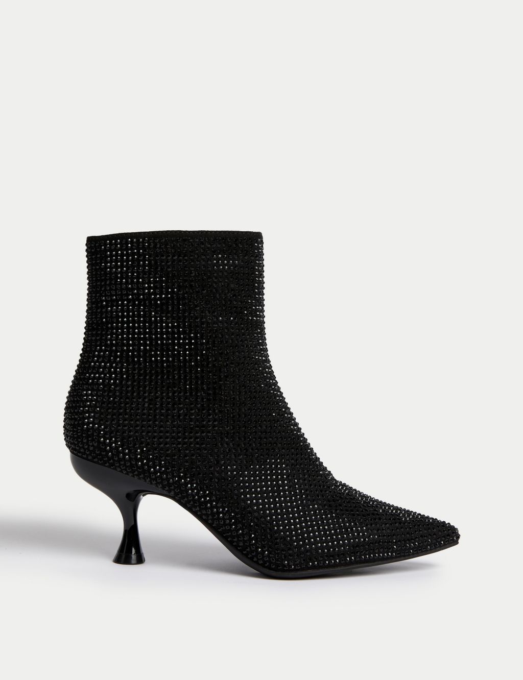 Wide Fit Sparkle Kitten Heel Ankle Boots image 1