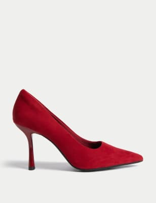 Red store statement heels