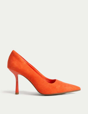 

Womens M&S Collection Statement Heel Court Shoes - Tangerine, Tangerine