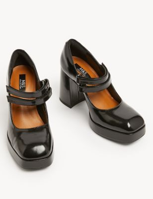 Leather Patent Platform Court Shoes | M&S Collection | M&S