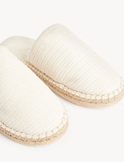 Knitted Mule Slippers