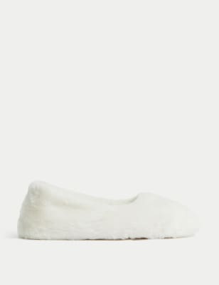 Faux Fur Ballerina Slippers with Freshfeet™ - NZ