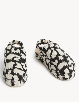 Printed Platform Mule Slippers