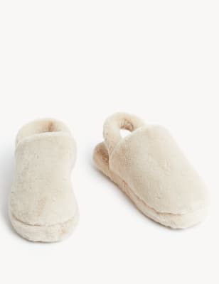 Faux Fur Slippers with Freshfeet™