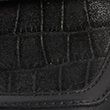 Leather Bar Platform Square Toe Loafers - black