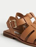 Wide Fit Leather Strappy Sandals