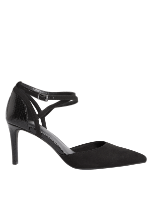 

Womens M&S Collection Wide Fit Suede Stiletto Heel Court Shoes - Black, Black