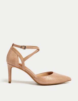 

M&S Collection Zapatos de salón con tacón de aguja de ancho especialWomens - Pale Blush, Pale Blush