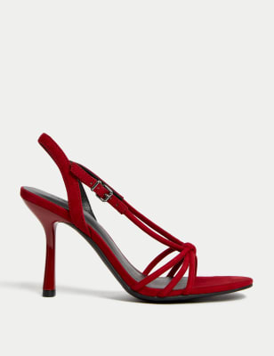 

Womens M&S Collection Strappy Stiletto Heel Sandals - Red, Red