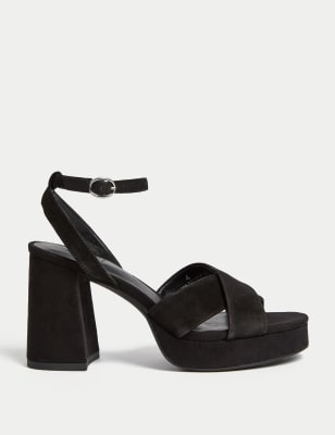 Crossover Ankle Strap Platform Sandals