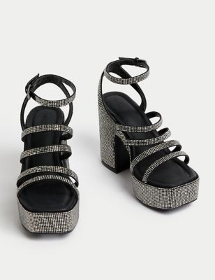 Sparkle Strappy Platform Sandals