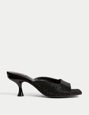 Wide fit store black mules