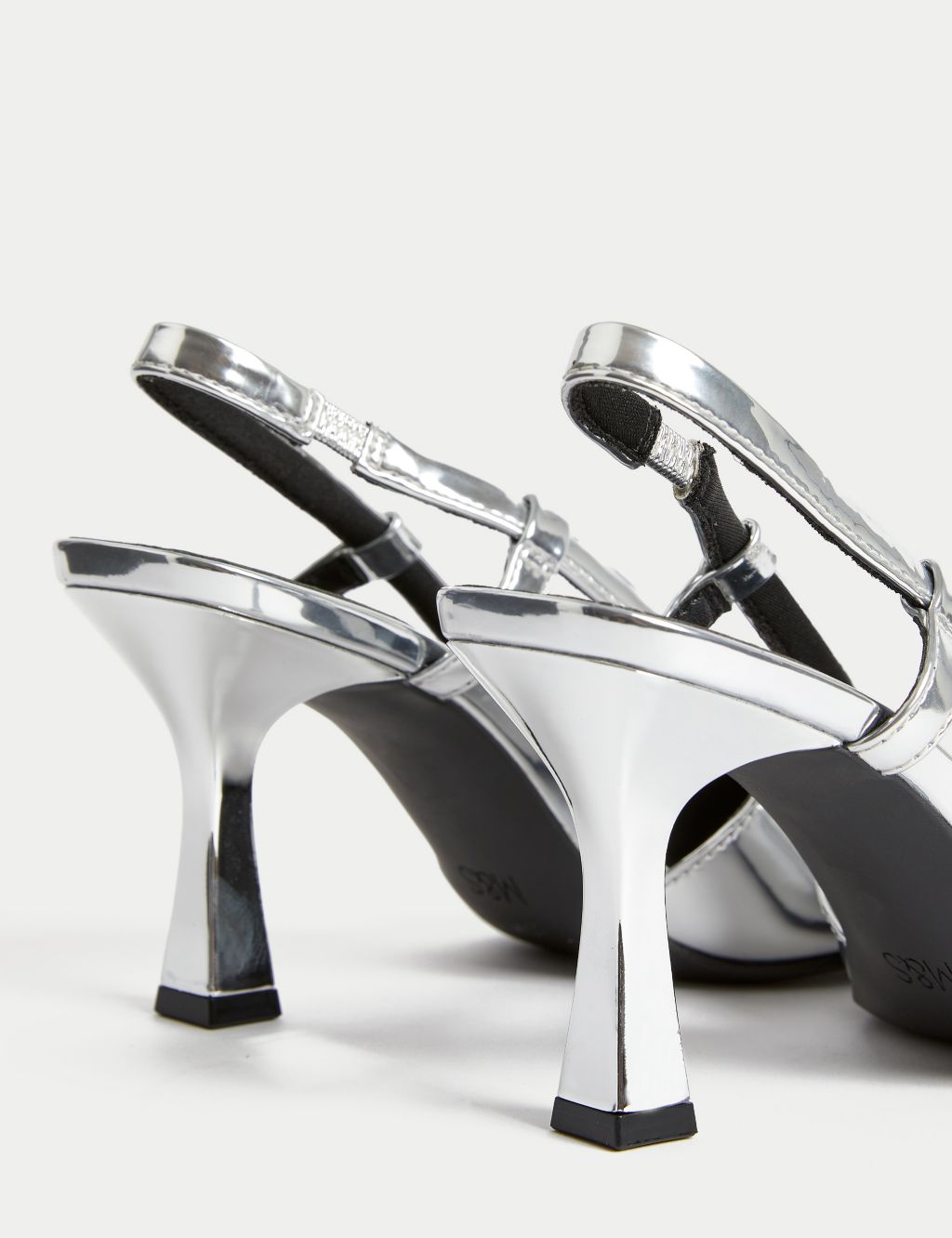 Metallic Stiletto Heel Slingback Shoes image 3