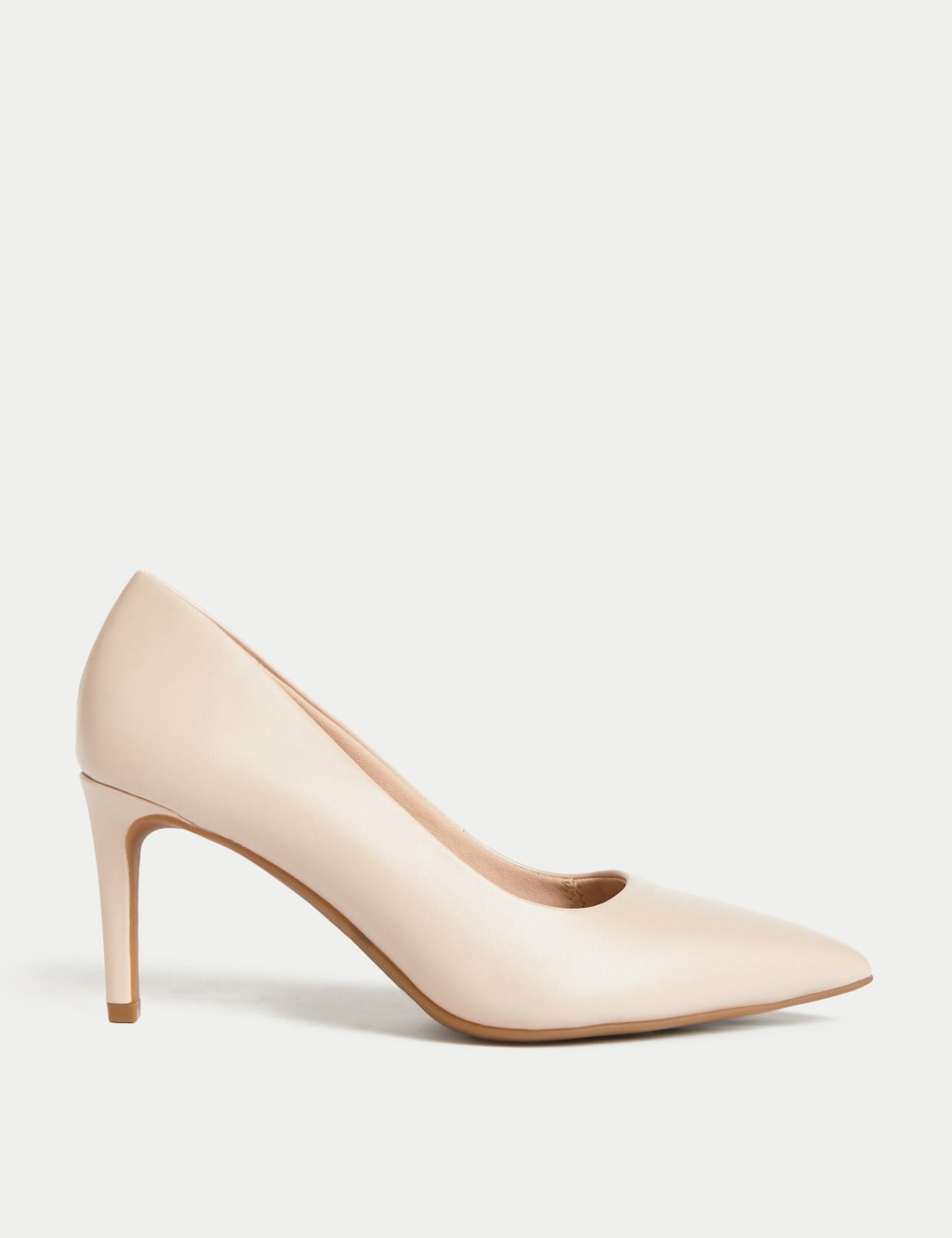 Cream court shoes sales low heel