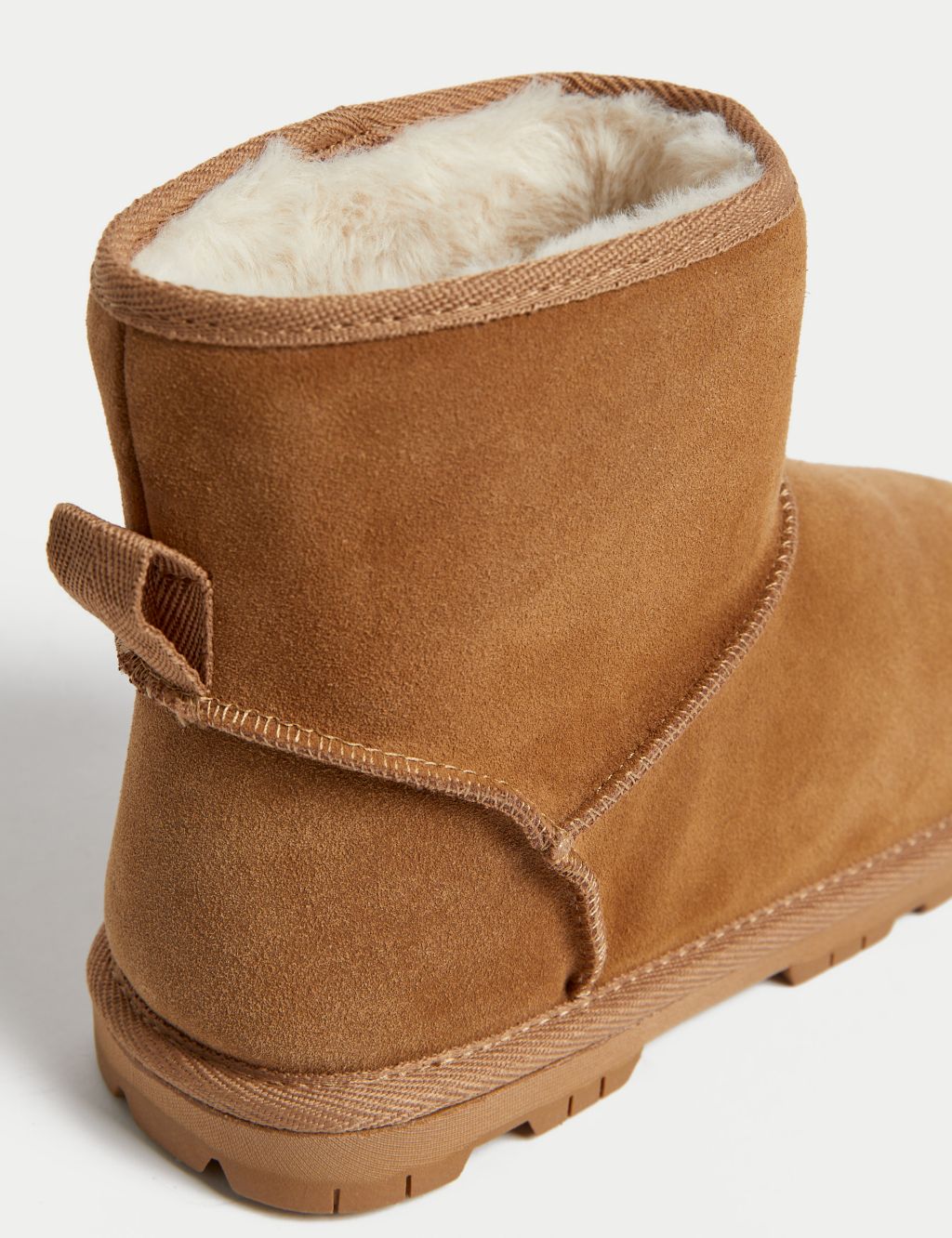 Suede Faux Fur Lined Slipper Boots image 3