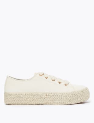 bunke vej grit Lace Up Flatform Espadrilles