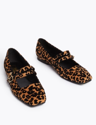 leopard ballet pumps